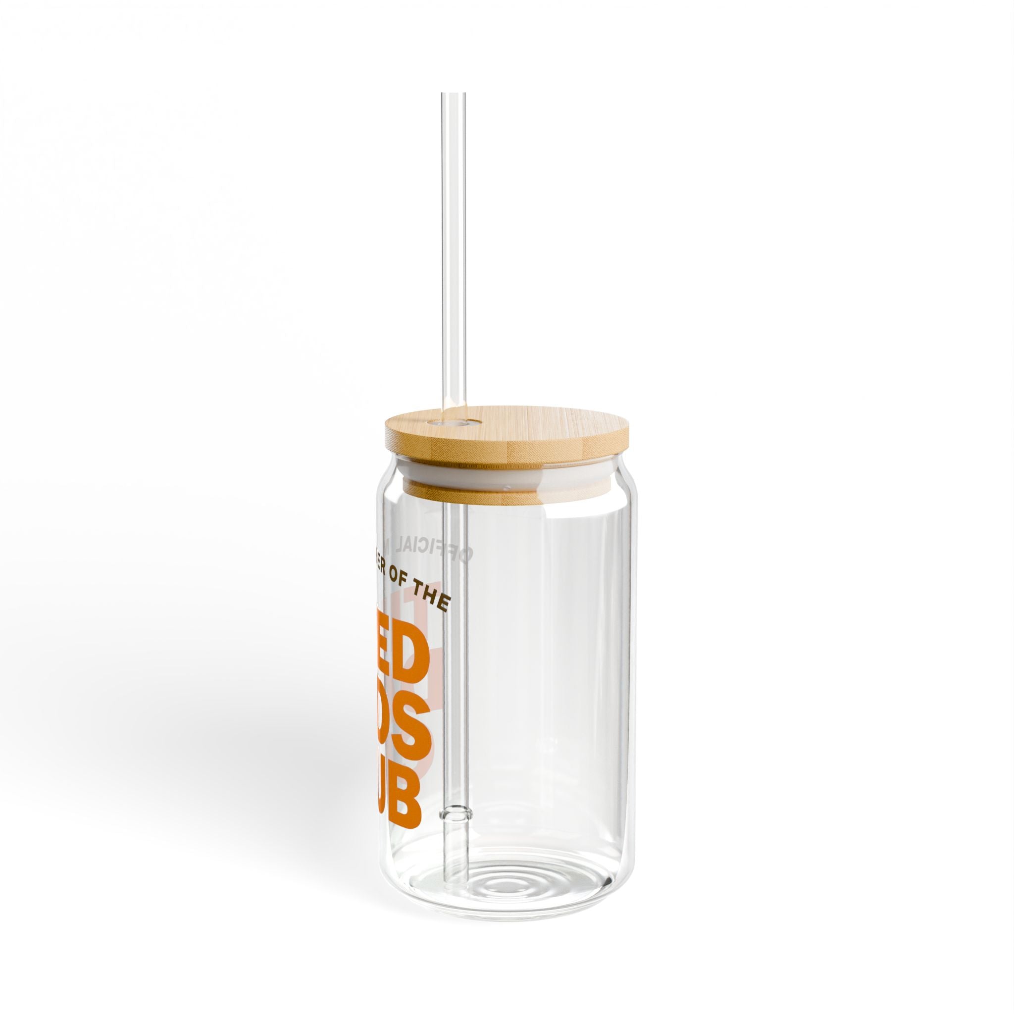 Tired Dads Club Sipper Glass, 16oz - Dad Gift, Reusable Drinkware, Fun Mug, Father's Day Present, Cool Beverage Container