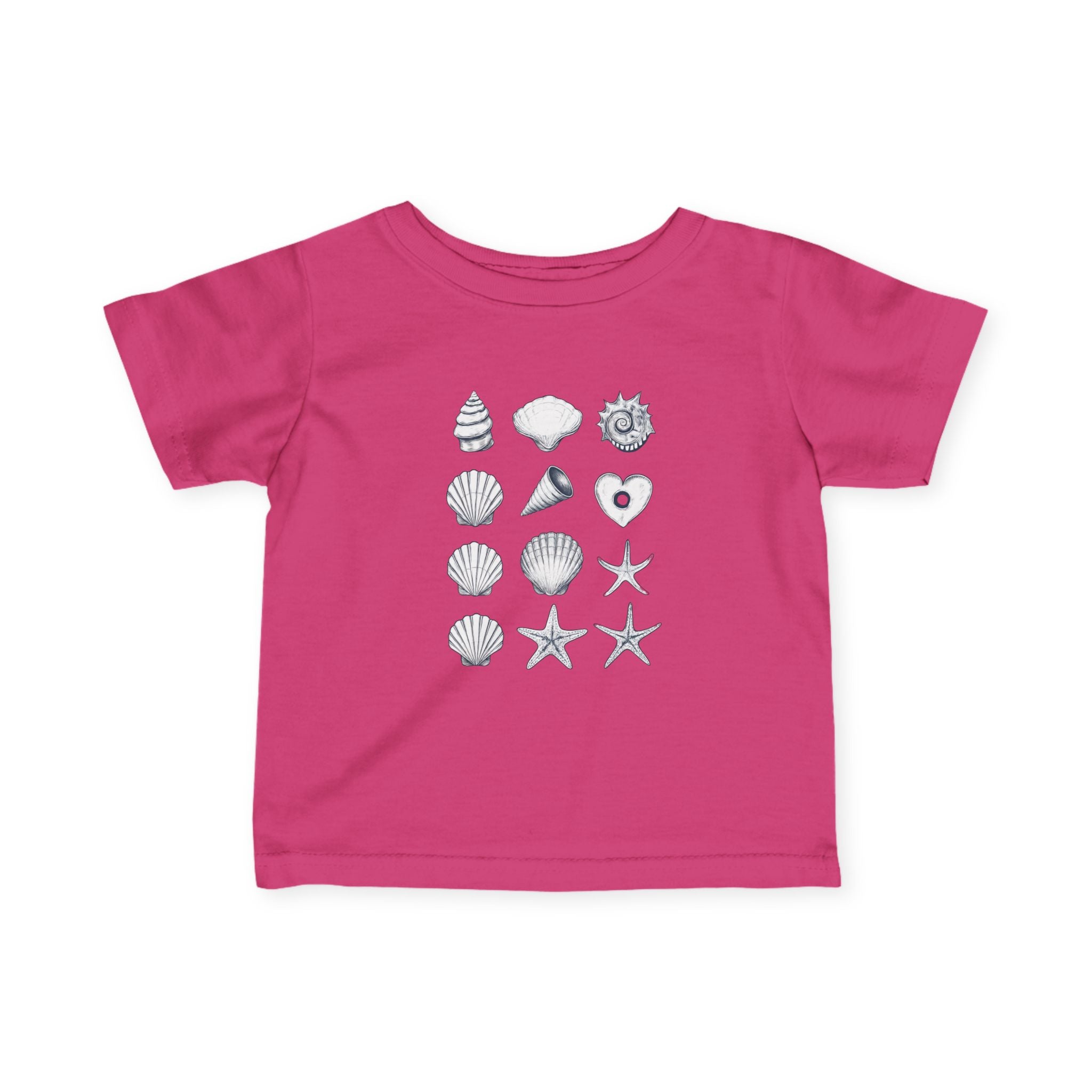 Infant Fine Jersey Tee, Seashells, Multicolor, Outside Adventure Shirt, Summer Fun
