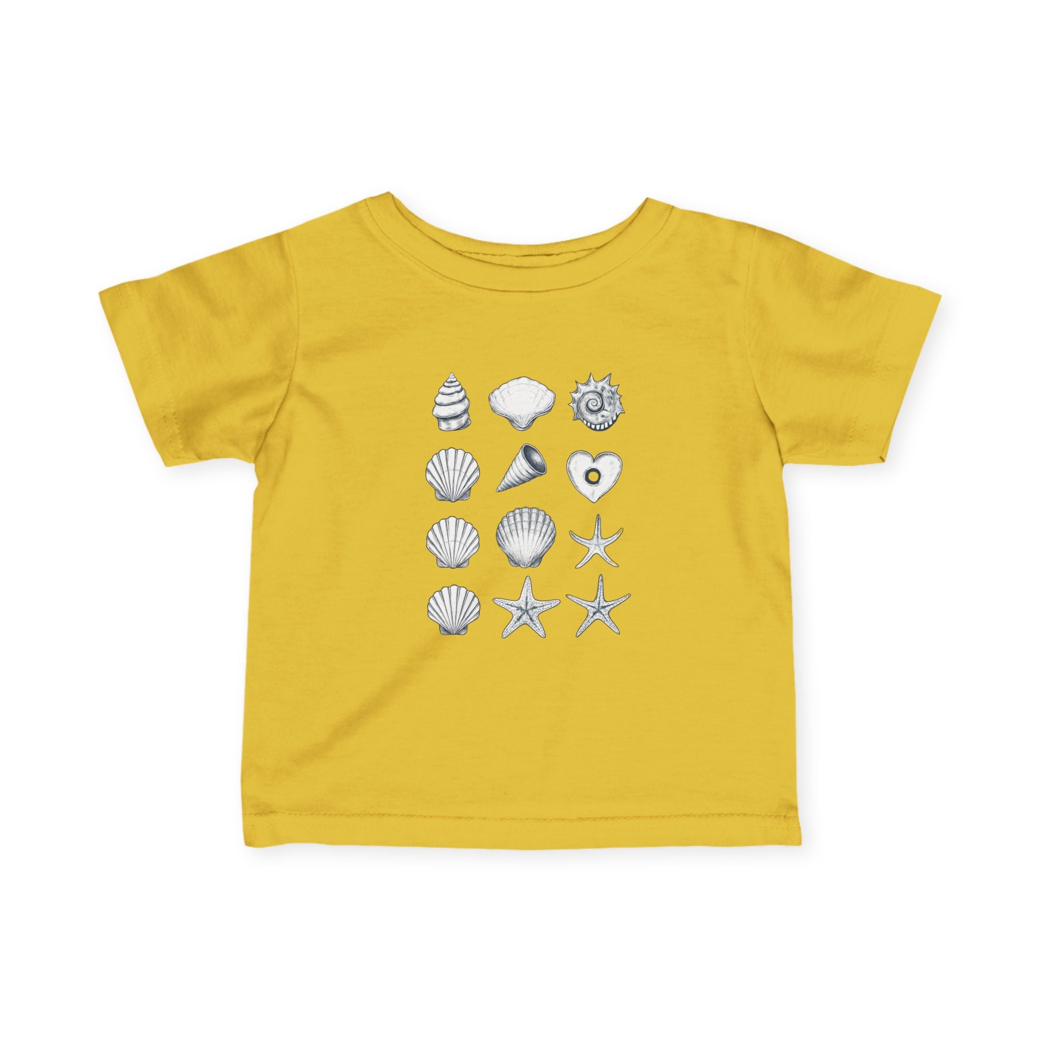 Infant Fine Jersey Tee, Seashells, Multicolor, Outside Adventure Shirt, Summer Fun