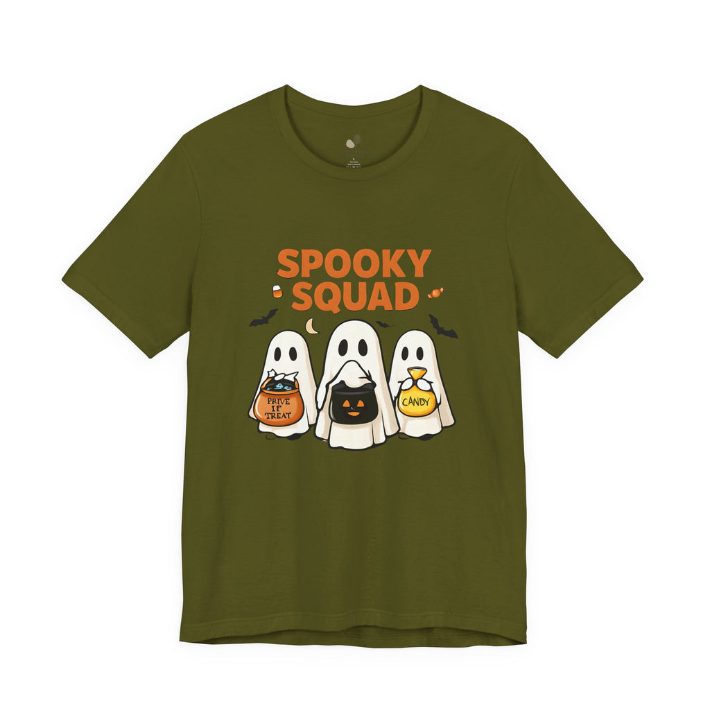Spooky Squad Tee, Halloween Shirt, Unisex Ghost T-Shirt, Cute Costume Top, Fall Fashion, Halloween Party Apparel