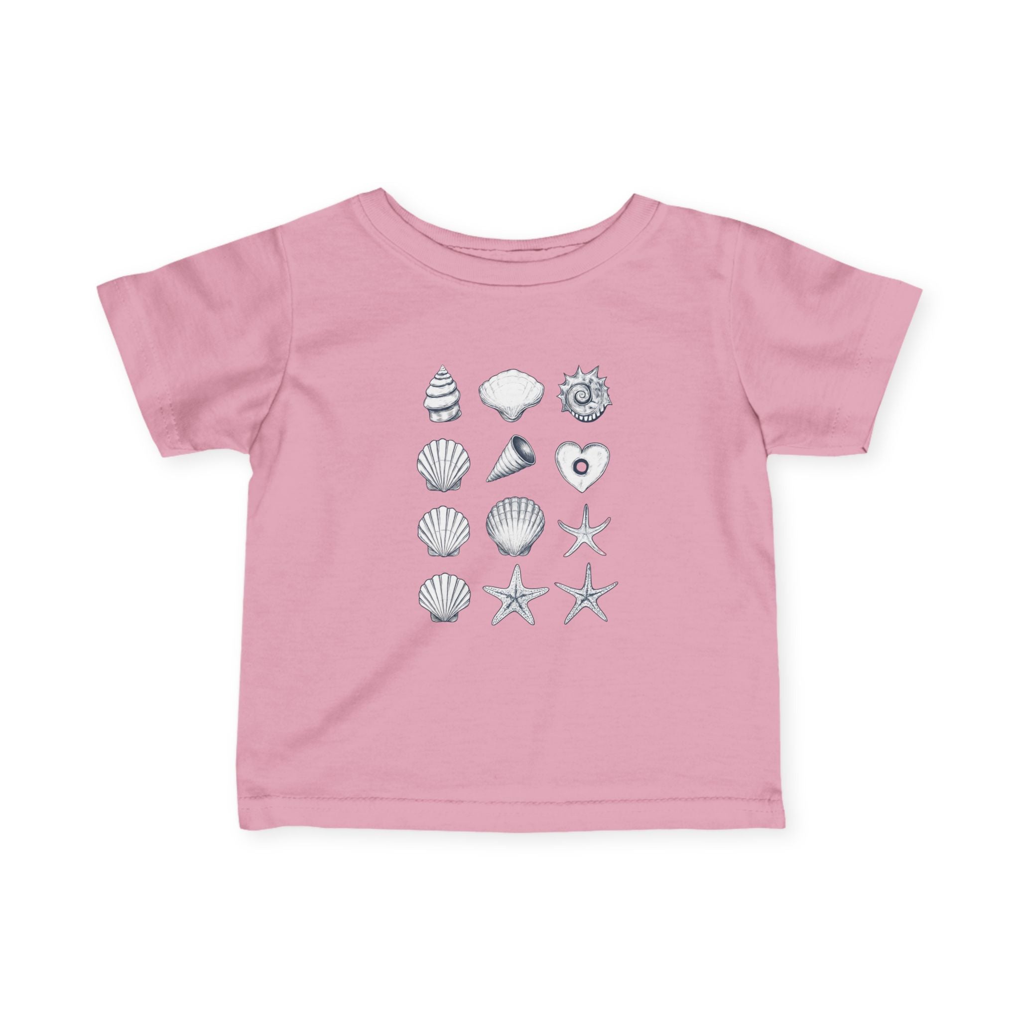 Infant Fine Jersey Tee, Seashells, Multicolor, Outside Adventure Shirt, Summer Fun