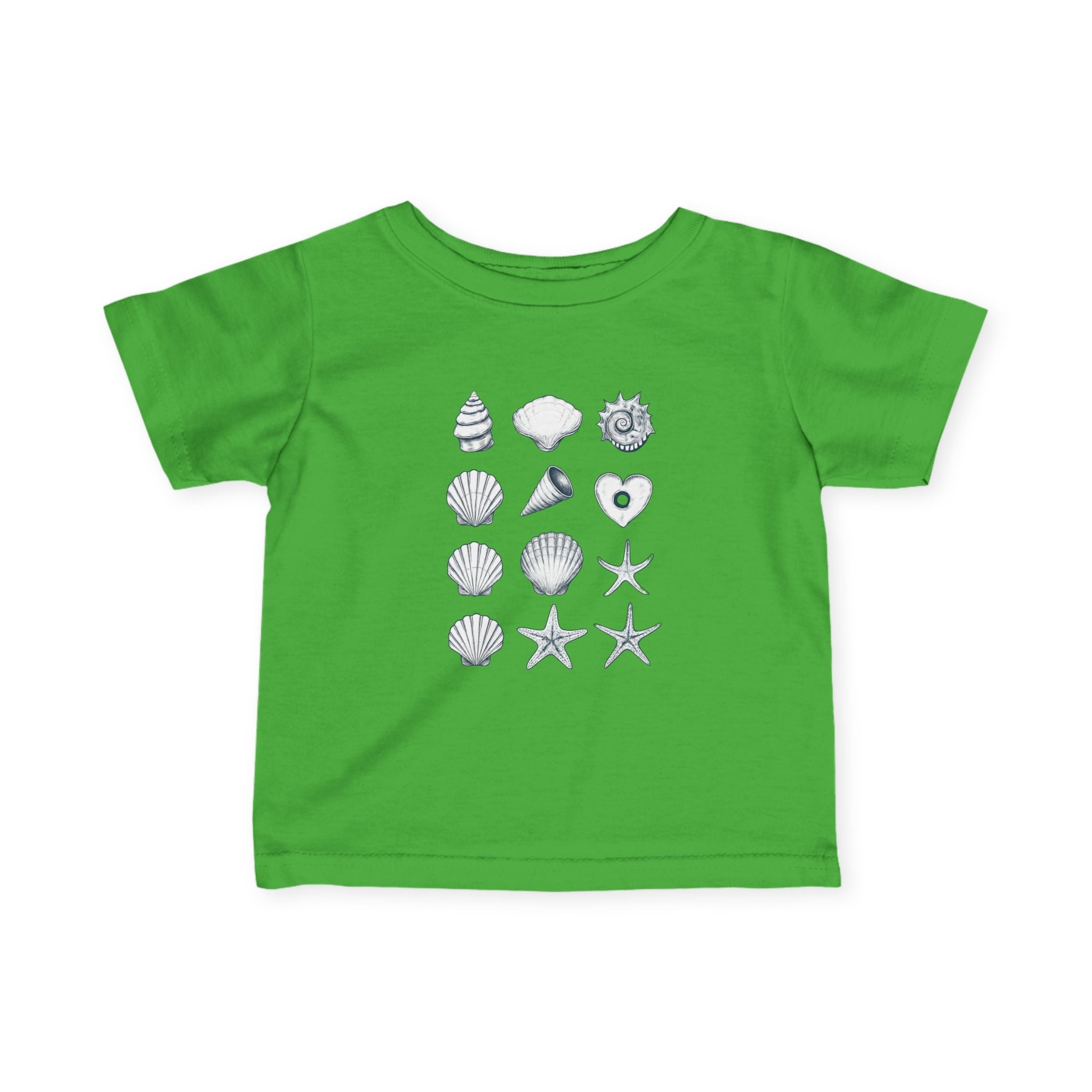 Infant Fine Jersey Tee, Seashells, Multicolor, Outside Adventure Shirt, Summer Fun