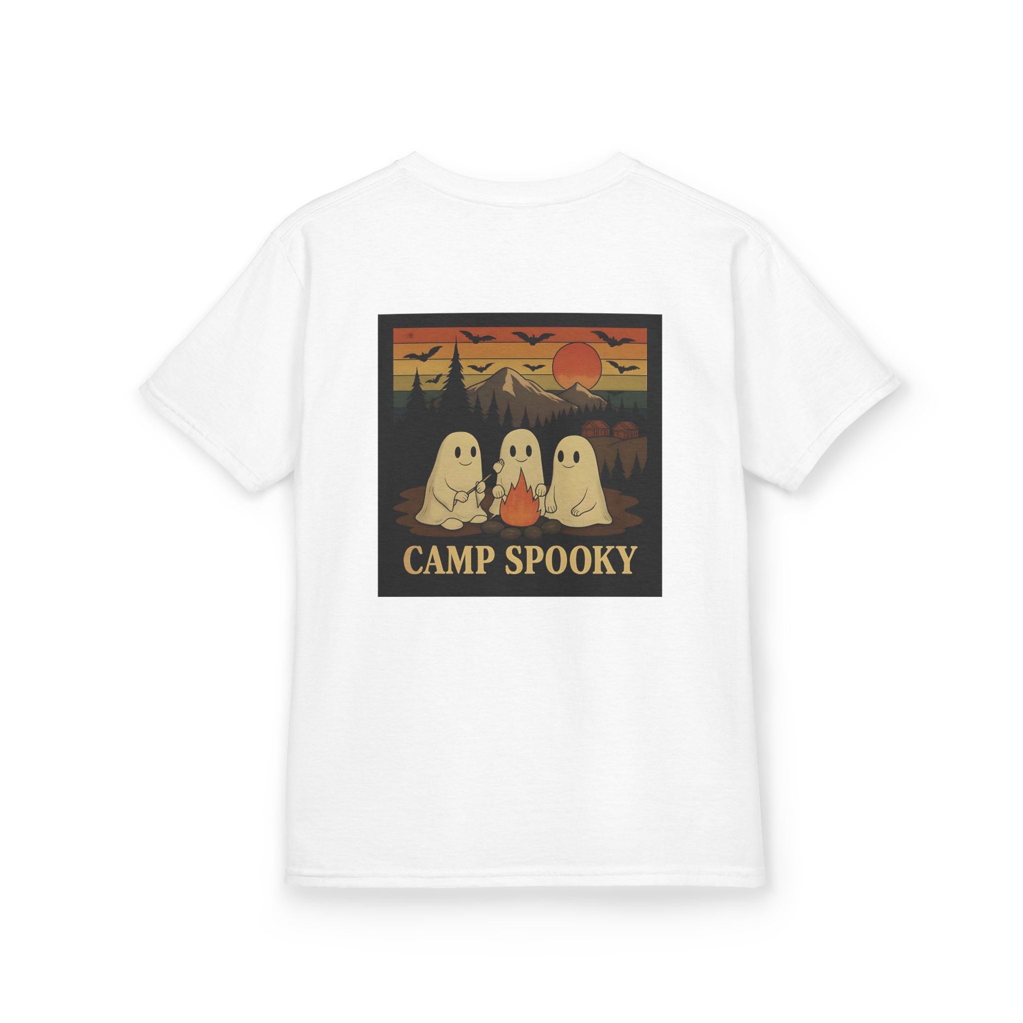 Kids Ghost Camp Tee, Spooky Kids Shirt, Halloween T-Shirt, Outdoor Adventure Shirt, Camping Fun Tee, Fall Celebration Wear