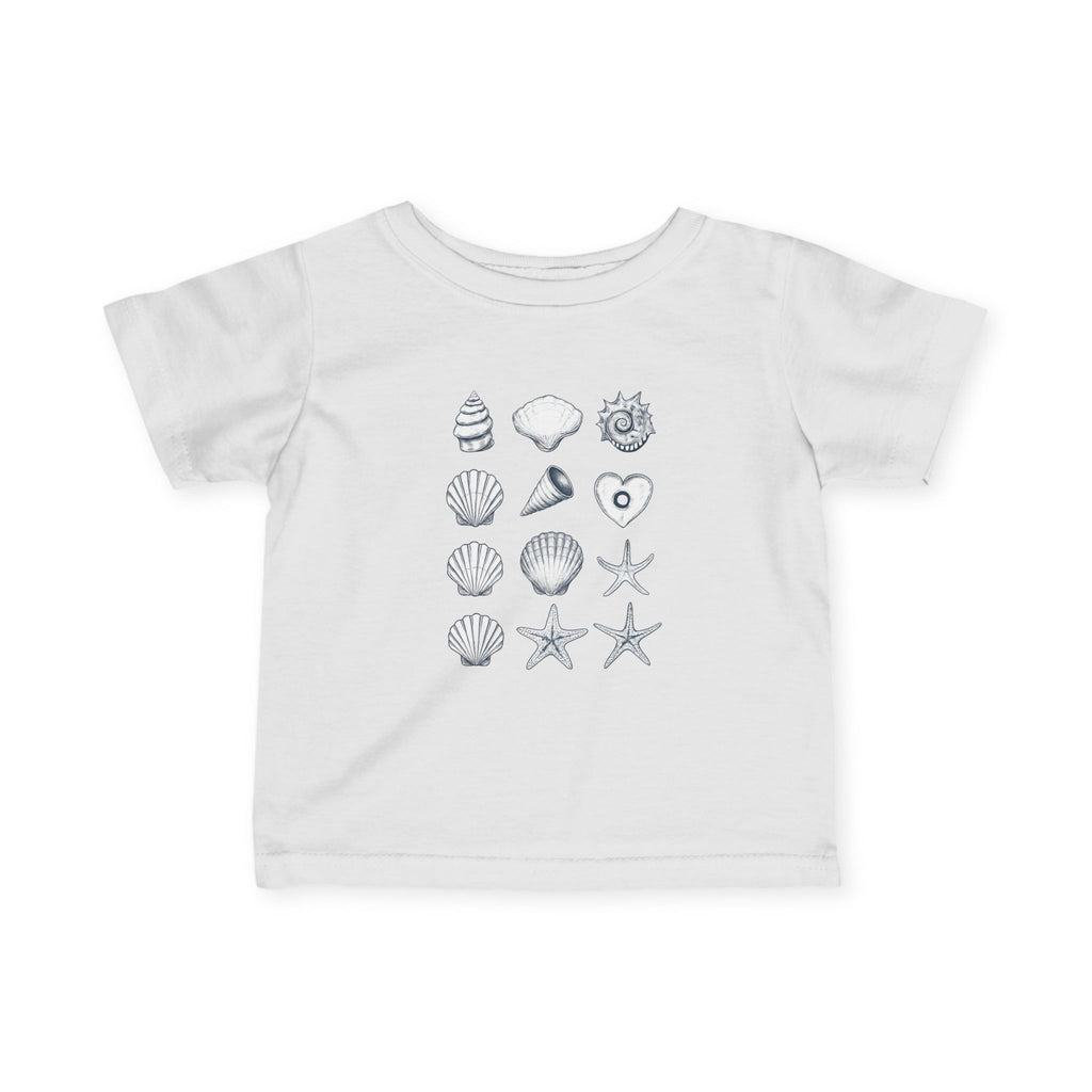 Infant Fine Jersey Tee, Seashells, Multicolor, Outside Adventure Shirt, Summer Fun